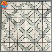 Home Decoration Polished White Marble Waterjet Mosaic Tiles