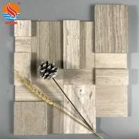 White Wooden Marble 3D Marble Mosaic Tiles