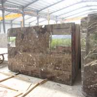 Dark Emperador Brown Marble Bathroom Design