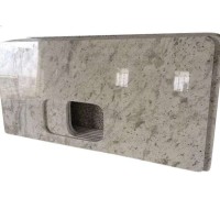 precut countertops White Polish Granite Kitchen Countertop  granite bar countertops