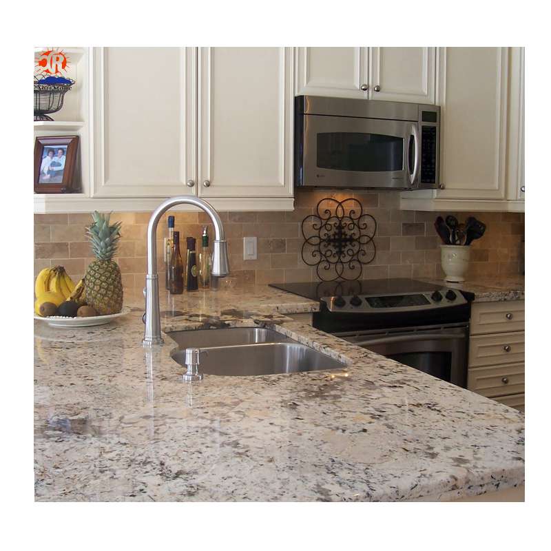 Customized luxury  bianco antico white silver granite countertops island tops