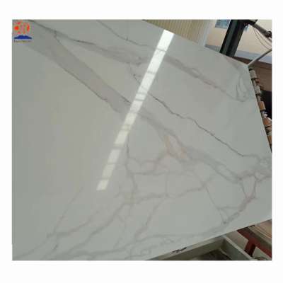 China cheap calacatta white artificial marble slab and tile