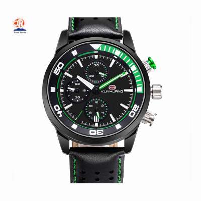 Factory custom make watches automatic men watch leather strap stainless steel watch case