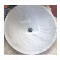 Cheap China White carrara marble basin for bathroom