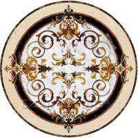 Flower water jet marble tiles medallion designs floor pattern for sale