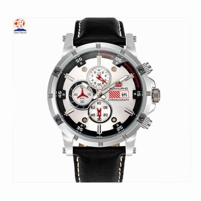 Men's alloy hand watch with multi-function movement Reloj hombre