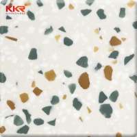 Acrylic Solid Surface chips color sheet Custom marble design resin stone Wall Panel Bar Table Pure White Sheets