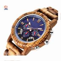 2020 NEW Wooden Watch Men's Luxury Wood Timepieces Men Sports Calendar Clock Chronograph Military Quartz Watches