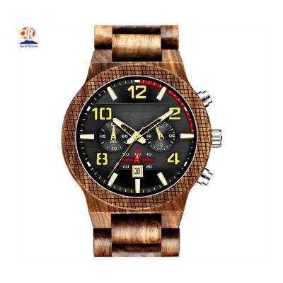 Luxury Watches Men Wooden Watches Fashion Chronograph Walnut Wood Watch